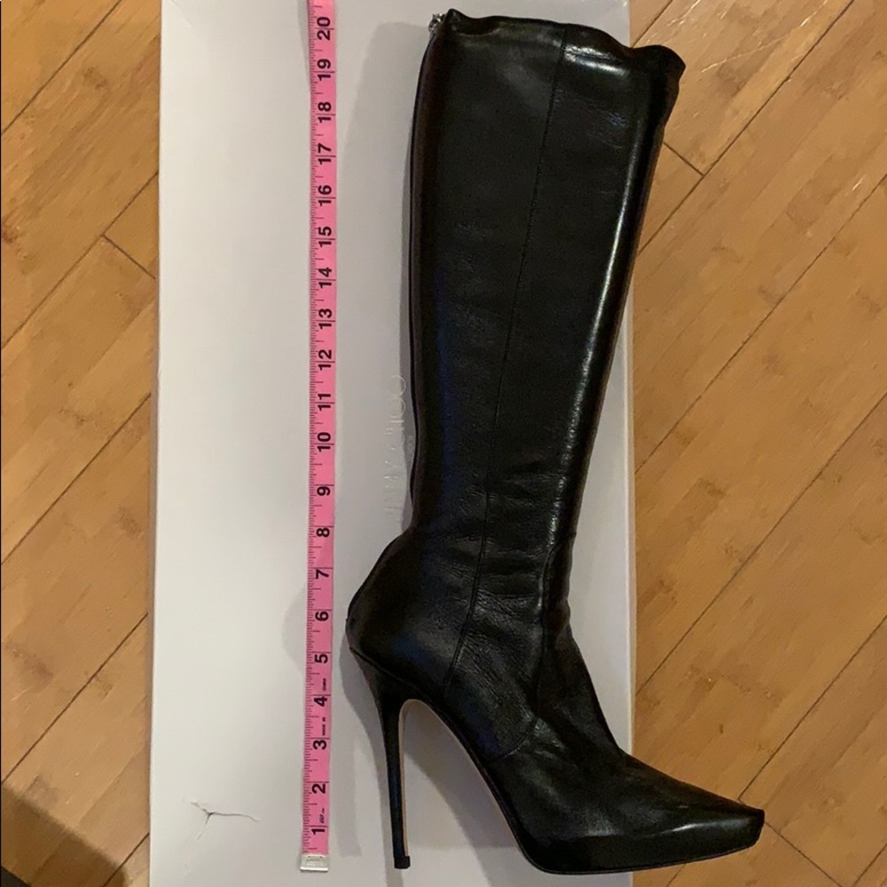 Jimmy Choo Black Stiletto Boots 39 9 Perfect - Picture 7 of 13